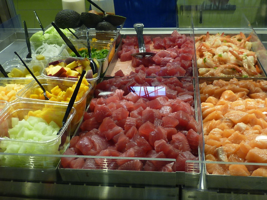 Poke bar close-up.