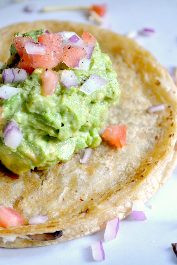 vegan quesadillas with homemade guacamole