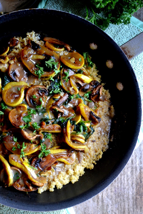 quinoa with sauteed veggies