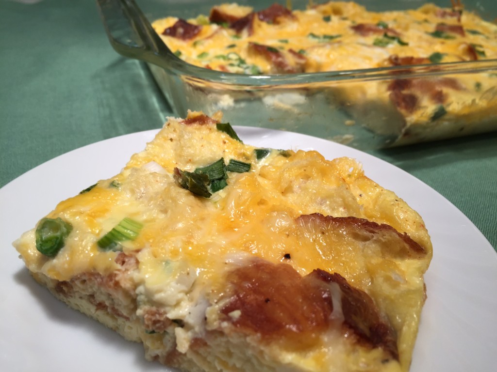 BREAD & CHEESE OMELETTE CASSEROLE