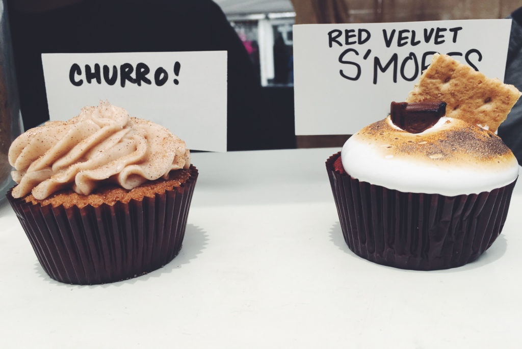 Yes, that cupcake is topped with toasted marshmallow. I think #nomnomnom is actually appropriate here.
