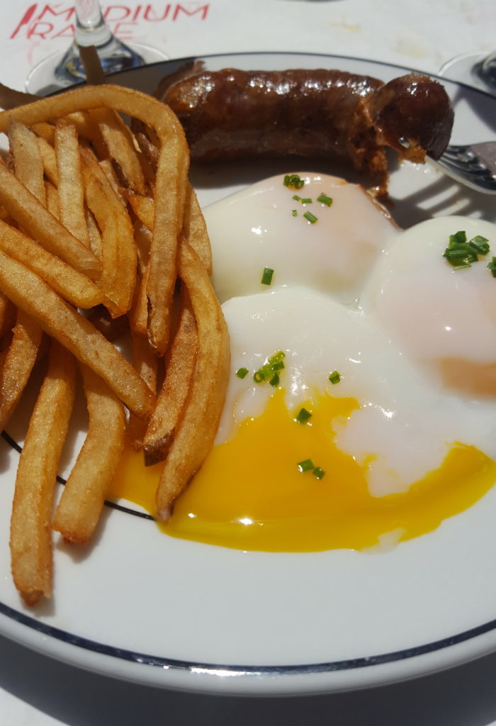 Egg Frites and Sausage