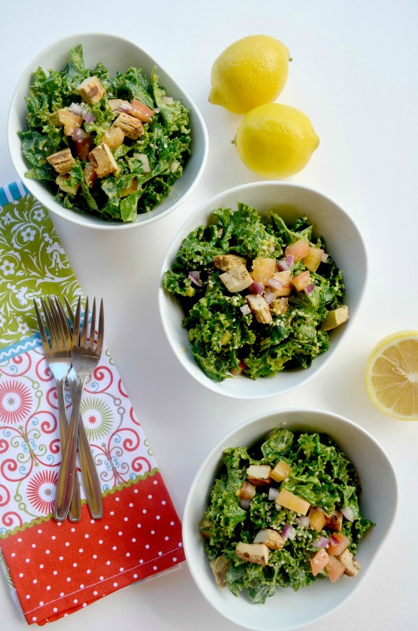 tangy summer kale salad