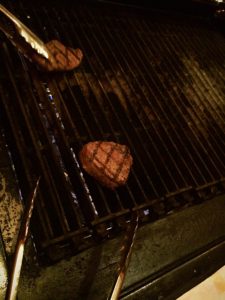 Action shot! Check out those perfect grill marks. 