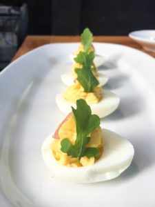 Smoked Trout Deviled Eggs