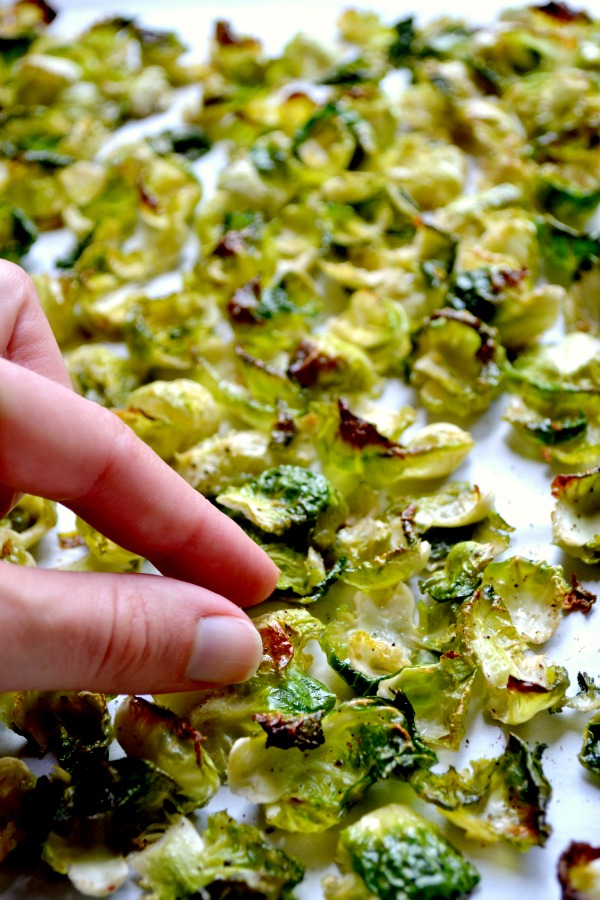salt and vinegar brussels sprouts chips