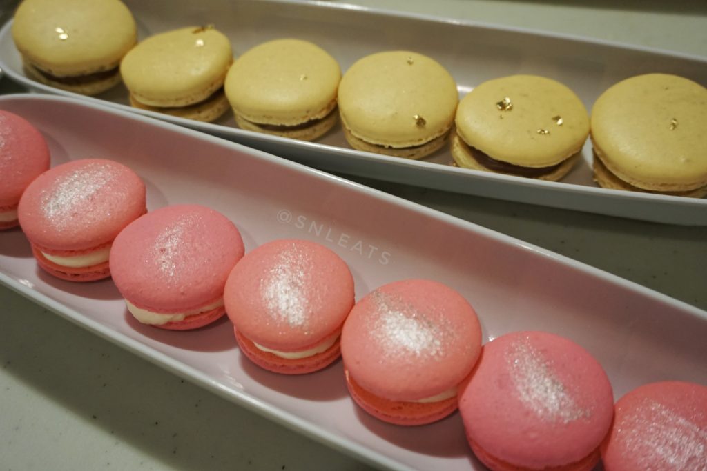Nutella macarons and cherry blossom macarons