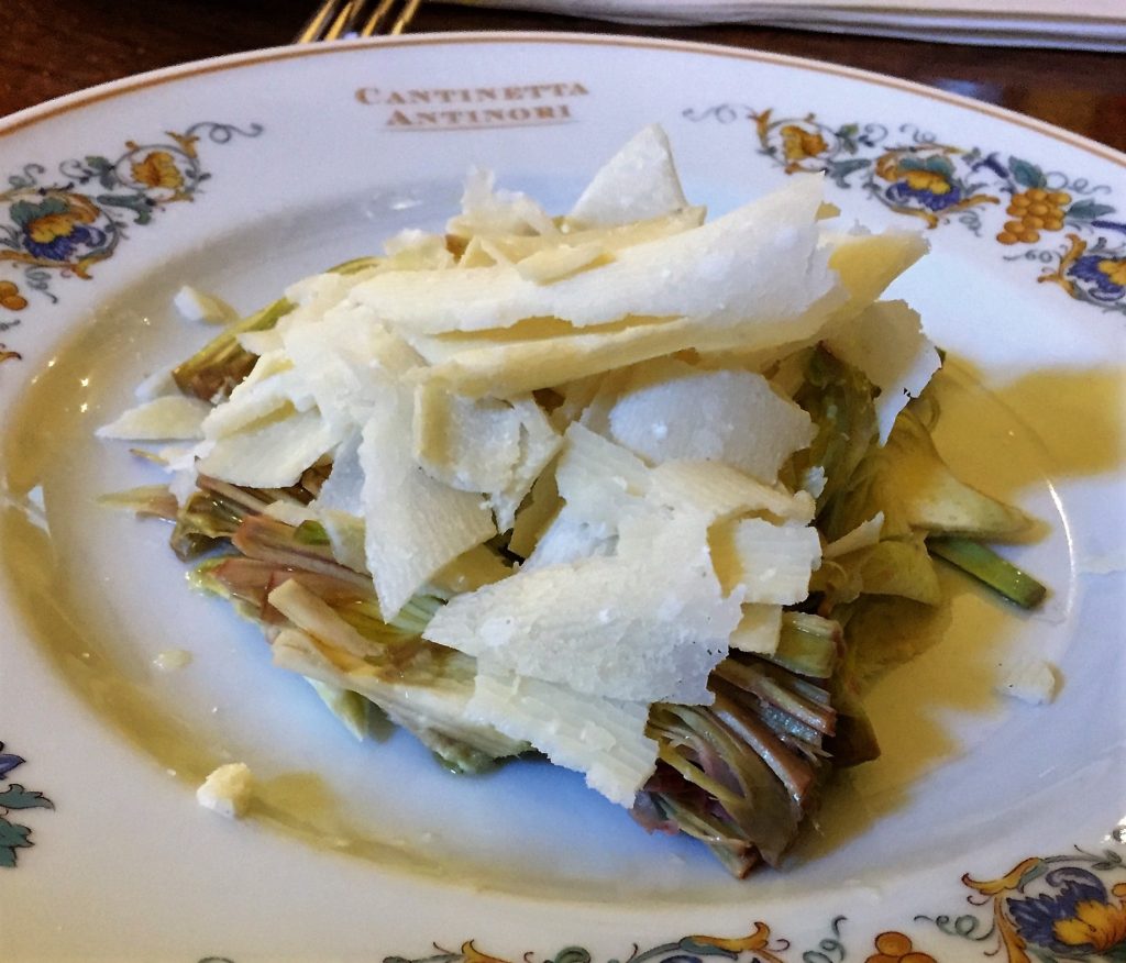 artichoke; parmesan; olive oil; florence; cantinetta antinori