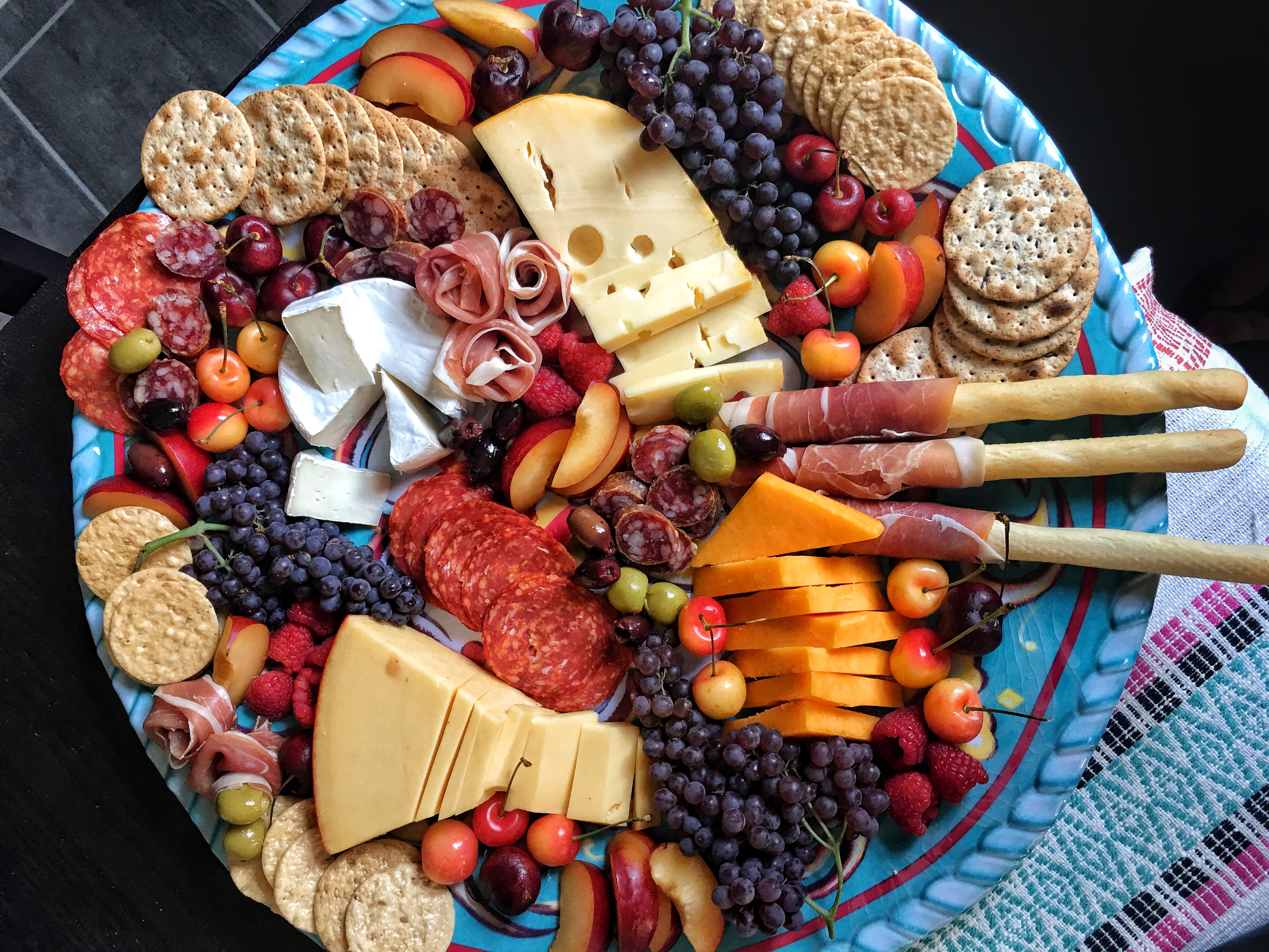 cheese and fruit tray