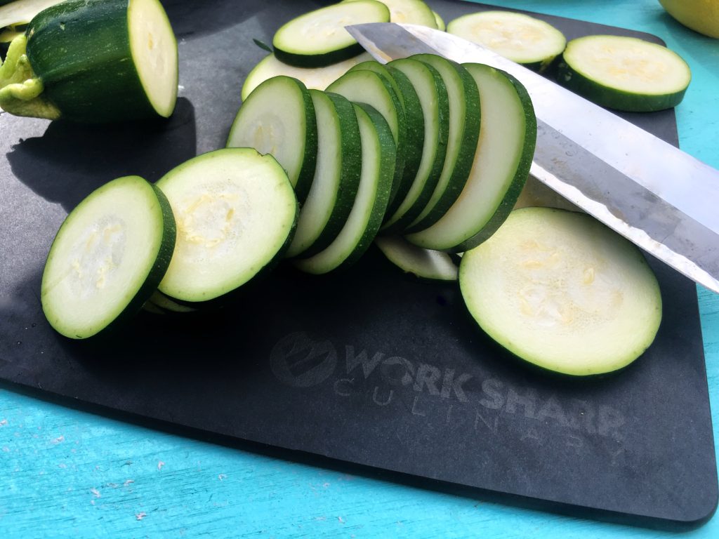 Worksharp zucchini slices