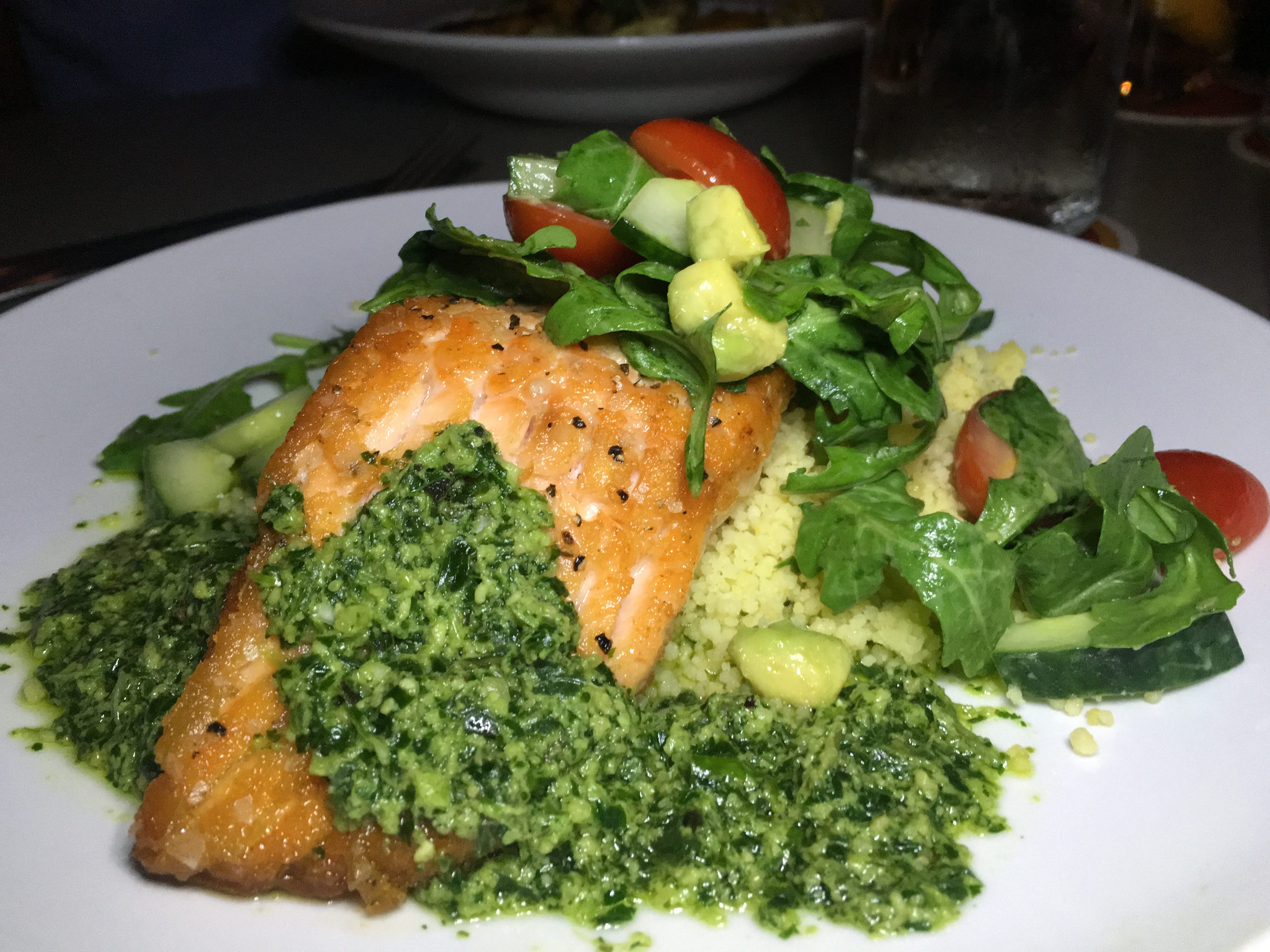 Lounge Here - Grilled Salmon - East Dallas - The GG List - Girls on Food Blog